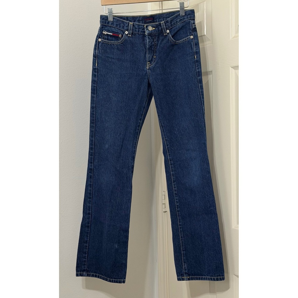 Tommy Jeans Womens sz 5/32 Vintage Straight Leg Dark Wash Blue Jeans Y2K 90s